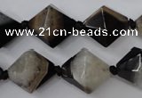 CAG5495 15.5 inches 18*18mm faceted bicone agate gemstone beads