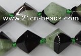 CAG5499 15.5 inches 18*18mm faceted bicone agate gemstone beads