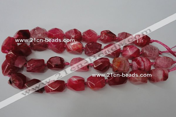 CAG5508 15.5 inches 15*15*20mm faceted nuggets agate beads