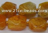 CAG5509 15.5 inches 16*17*22mm faceted nuggets agate beads