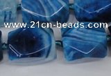 CAG5511 15.5 inches 16*17*22mm faceted nuggets agate beads