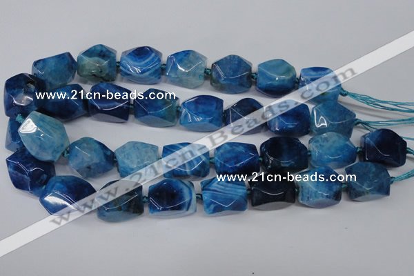 CAG5511 15.5 inches 16*17*22mm faceted nuggets agate beads