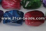 CAG5513 15.5 inches 16*17*22mm faceted nuggets agate beads