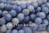 CAG552 16 inches 8mm round blue agate gemstone beads wholesale