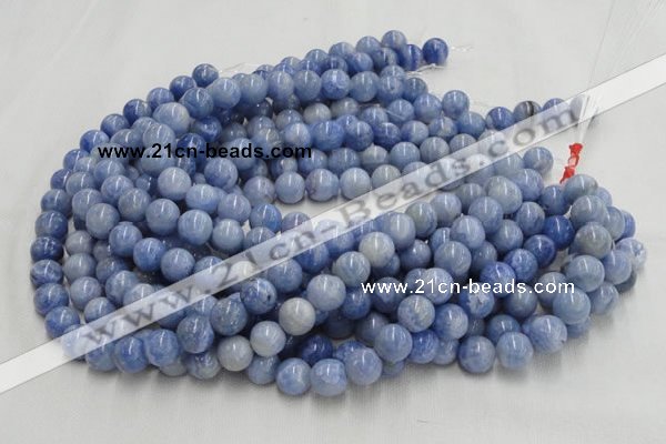 CAG552 16 inches 8mm round blue agate gemstone beads wholesale