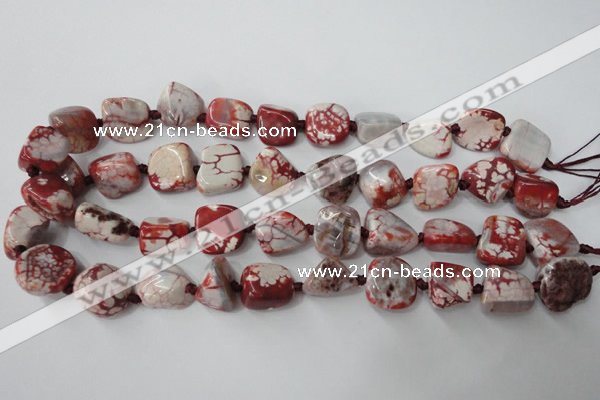 CAG5520 15.5 inches 16*18mm nuggets agate gemstone beads