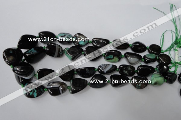 CAG5528 15.5 inches 14*18mm - 22*32mm nuggets agate gemstone beads