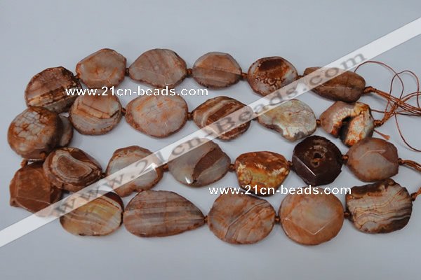 CAG5533 15.5 inches 20*25mm - 25*35mm freeform agate gemstone beads