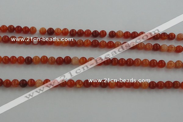 CAG5560 15.5 inches 4mm round natural fire agate beads wholesale