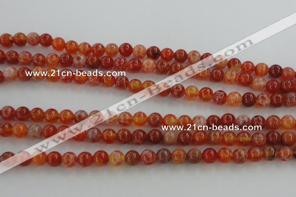 CAG5561 15.5 inches 6mm round natural fire agate beads wholesale