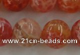 CAG5565 15.5 inches 14mm round natural fire agate beads wholesale