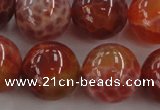 CAG5566 15.5 inches 16mm round natural fire agate beads wholesale