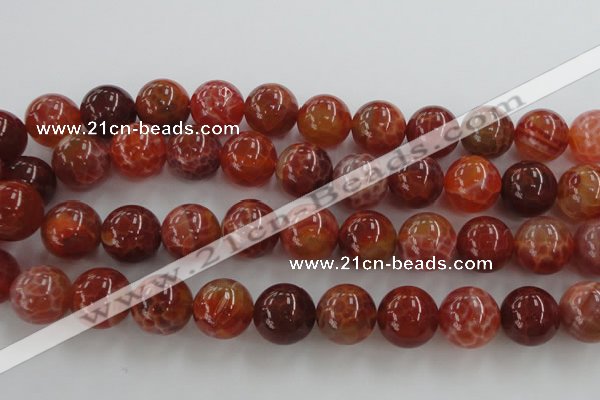 CAG5566 15.5 inches 16mm round natural fire agate beads wholesale