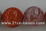 CAG5568 15.5 inches 20mm round natural fire agate beads wholesale