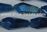 CAG5571 15 inches 15*20mm - 15*32mm faceted nuggets agate beads