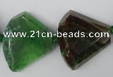 CAG5579 15 inches 22*30mm faceted triangle dragon veins agate beads