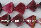 CAG5581 15 inches 15*20mm faceted triangle dragon veins agate beads