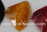 CAG5589 15 inches 30*42mm faceted triangle dragon veins agate beads