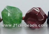 CAG5590 15 inches 10*12mm - 25*27mm faceted nuggets agate beads