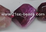 CAG5606 15 inches 25*28mm faceted nuggets agate gemstone beads