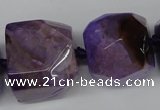 CAG5607 15 inches 20*22mm faceted nuggets agate gemstone beads