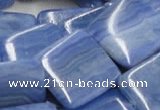 CAG563 16 inches 30*30mm square blue agate gemstone beads wholesale