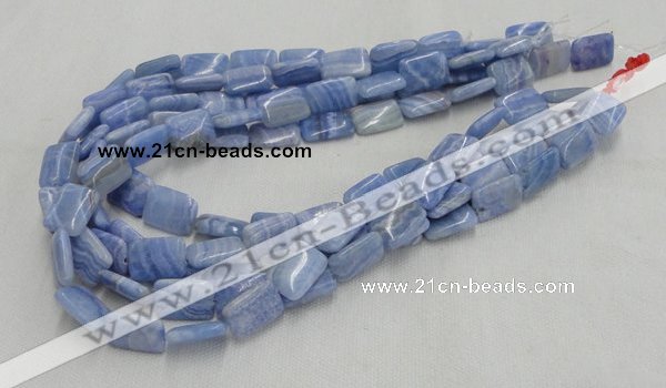 CAG564 16 inches 13*18mm rectangle blue agate beads wholesale