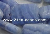 CAG565 16 inches 22*30mm rectangle blue agate beads wholesale