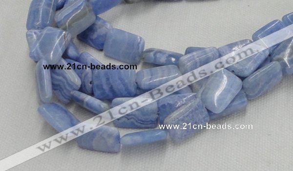 CAG565 16 inches 22*30mm rectangle blue agate beads wholesale