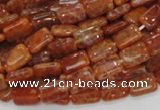 CAG568 15.5 inches 8*10mm rectangle natural fire agate beads