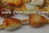 CAG5726 15 inches 13*18mm faceted teardrop fire crackle agate beads