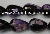 CAG5729 15 inches 13*18mm faceted teardrop fire crackle agate beads