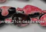 CAG5741 15 inches 15*20mm faceted teardrop fire crackle agate beads