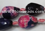 CAG5742 15 inches 15*20mm faceted teardrop fire crackle agate beads