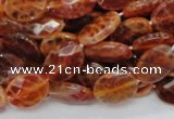 CAG575 15.5 inches 15*20mm faceted oval natural fire agate beads