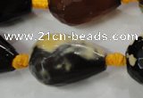 CAG5751 15 inches 18*25mm faceted teardrop fire crackle agate beads