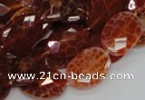 CAG576 15.5 inches 18*25mm faceted oval natural fire agate beads