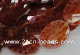 CAG577 15.5 inches 22*30mm faceted oval natural fire agate beads