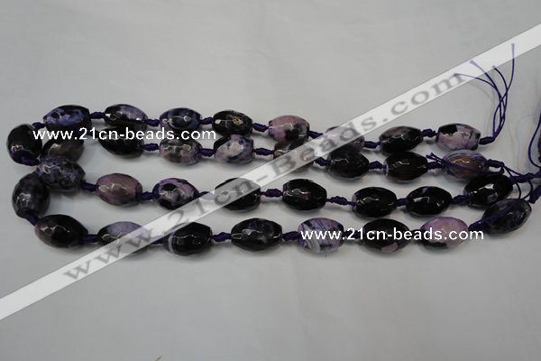 CAG5782 15 inches 12*16mm faceted rice fire crackle agate beads