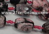 CAG5789 15 inches 13*18mm faceted rice fire crackle agate beads