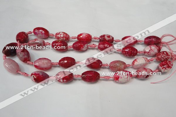 CAG5791 15 inches 13*18mm faceted rice fire crackle agate beads