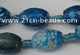 CAG5792 15 inches 13*18mm faceted rice fire crackle agate beads