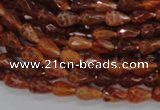 CAG585 15.5 inches 6*9mm faceted teardrop natural fire agate beads