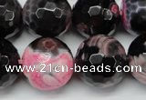 CAG5877 15 inches 18mm faceted round fire crackle agate beads