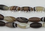 CAG5910 15 inches 5*12mm rice Madagascar agate gemstone beads