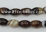 CAG5911 15 inches 8*12mm rice Madagascar agate gemstone beads