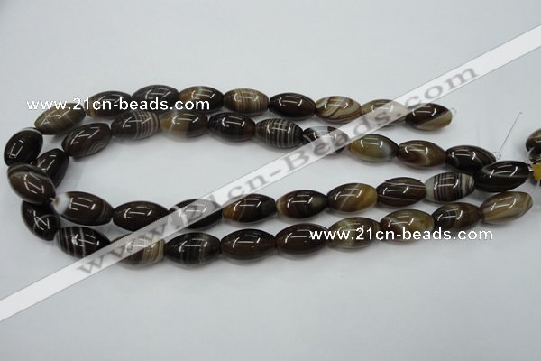 CAG5913 15 inches 12*20mm rice Madagascar agate gemstone beads
