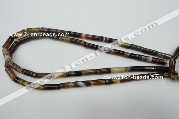 CAG5918 15 inches 6*16mm tube Madagascar agate gemstone beads
