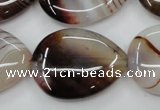 CAG5924 15 inches 22*30mm flat teardrop Madagascar agate gemstone beads