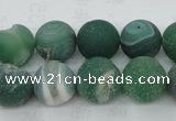 CAG5928 15 inches 12mm round matte druzy agate beads wholesale